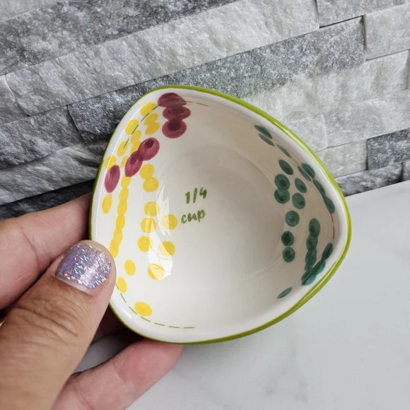 Anthropologie Measuring Cups With Artistic Dot Patterns - Picture 5 of 11